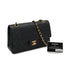 VINTAGE CHANEL CLASSIC FLAP MEDIUM CHAIN SHOULDER BAG BLACK LAMB SKIN GOLD HARDWARE 90321639