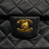 VINTAGE CHANEL CLASSIC FLAP MEDIUM CHAIN SHOULDER BAG BLACK LAMB SKIN GOLD HARDWARE 90321757