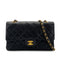 VINTAGE CHANEL CLASSIC FLAP MEDIUM CHAIN SHOULDER BAG BLACK LAMB SKIN GOLD HARDWARE 90321757