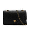 VINTAGE CHANEL CLASSIC FLAP MEDIUM CHAIN SHOULDER BAG BLACK LAMB SKIN GOLD HARDWARE 90322166