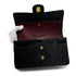 VINTAGE CHANEL CLASSIC FLAP MEDIUM CHAIN SHOULDER BAG BLACK LAMB SKIN GOLD HARDWARE 90322166