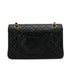 VINTAGE CHANEL CLASSIC FLAP MEDIUM CHAIN SHOULDER BAG BLACK LAMB SKIN GOLD HARDWARE 90323199