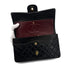 VINTAGE CHANEL CLASSIC FLAP MEDIUM CHAIN SHOULDER BAG BLACK LAMB SKIN GOLD HARDWARE 90323199