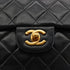 VINTAGE CHANEL CLASSIC FLAP MEDIUM CHAIN SHOULDER BAG BLACK LAMB SKIN GOLD HARDWARE 90325593