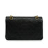 VINTAGE CHANEL CLASSIC FLAP MEDIUM CHAIN SHOULDER BAG BLACK LAMB SKIN GOLD HARDWARE 90328464