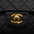 VINTAGE CHANEL CLASSIC FLAP MEDIUM CHAIN SHOULDER BAG BLACK LAMB SKIN GOLD HARDWARE 90328464