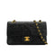 VINTAGE CHANEL CLASSIC FLAP SMALL CHAIN SHOULDER BAG BLACK LAMB SKIN GOLD HARDWARE 90332589