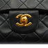 VINTAGE CHANEL CLASSIC FLAP SMALL CHAIN SHOULDER BAG BLACK LAMB SKIN GOLD HARDWARE 90332589