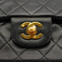 VINTAGE CHANEL CLASSIC FLAP MEDIUM CHAIN SHOULDER BAG BLACK LAMB SKIN GOLD HARDWARE 90332925