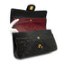 VINTAGE CHANEL CLASSIC FLAP MEDIUM CHAIN SHOULDER BAG BLACK LAMB SKIN GOLD HARDWARE 90332925