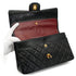 VINTAGE CHANEL CLASSIC FLAP MEDIUM CHAIN SHOULDER BAG BLACK LAMB SKIN GOLD HARDWARE 90332926