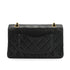 VINTAGE CHANEL CLASSIC FLAP MEDIUM CHAIN SHOULDER BAG BLACK LAMB SKIN GOLD HARDWARE 90332926
