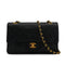 VINTAGE CHANEL CLASSIC FLAP MEDIUM CHAIN SHOULDER BAG BLACK LAMB SKIN GOLD HARDWARE 90333179