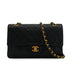 VINTAGE CHANEL CLASSIC FLAP MEDIUM CHAIN SHOULDER BAG BLACK LAMB SKIN GOLD HARDWARE 90333179