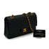 VINTAGE CHANEL CLASSIC FLAP MEDIUM CHAIN SHOULDER BAG BLACK LAMB SKIN GOLD HARDWARE 90333179