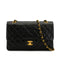 VINTAGE CHANEL CLASSIC FLAP MEDIUM CHAIN SHOULDER BAG BLACK LAMB SKIN GOLD HARDWARE 90333714
