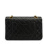VINTAGE CHANEL CLASSIC FLAP MEDIUM CHAIN SHOULDER BAG BLACK LAMB SKIN GOLD HARDWARE 90333714