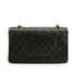VINTAGE CHANEL CLASSIC FLAP MEDIUM CHAIN SHOULDER BAG BLACK LAMB SKIN GOLD HARDWARE 90334157