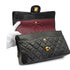 VINTAGE CHANEL CLASSIC FLAP MEDIUM CHAIN SHOULDER BAG BLACK LAMB SKIN GOLD HARDWARE 90334157
