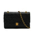 VINTAGE CHANEL CLASSIC FLAP MEDIUM CHAIN SHOULDER BAG BLACK LAMB SKIN GOLD HARDWARE 90334869