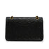 VINTAGE CHANEL CLASSIC FLAP MEDIUM CHAIN SHOULDER BAG BLACK LAMB SKIN GOLD HARDWARE 90334869