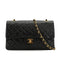 VINTAGE CHANEL CLASSIC FLAP MEDIUM CHAIN SHOULDER BAG BLACK LAMB SKIN GOLD HARDWARE 90335482