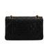 VINTAGE CHANEL CLASSIC FLAP MEDIUM CHAIN SHOULDER BAG BLACK LAMB SKIN GOLD HARDWARE 90335753