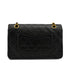 VINTAGE CHANEL CLASSIC FLAP MEDIUM CHAIN SHOULDER BAG BLACK LAMB SKIN GOLD HARDWARE 90335790