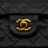 VINTAGE CHANEL CLASSIC FLAP MEDIUM CHAIN SHOULDER BAG BLACK LAMB SKIN GOLD HARDWARE 90335790