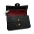VINTAGE CHANEL CLASSIC FLAP MEDIUM CHAIN SHOULDER BAG BLACK LAMB SKIN GOLD HARDWARE 90339978