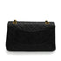 VINTAGE CHANEL CLASSIC FLAP MEDIUM CHAIN SHOULDER BAG BLACK LAMB SKIN GOLD HARDWARE 90340139