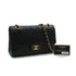 VINTAGE CHANEL CLASSIC FLAP MEDIUM CHAIN SHOULDER BAG BLACK LAMB SKIN GOLD HARDWARE 90340385