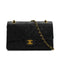 VINTAGE CHANEL CLASSIC FLAP MEDIUM CHAIN SHOULDER BAG BLACK LAMB SKIN GOLD HARDWARE 90340385