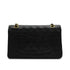 VINTAGE CHANEL CLASSIC FLAP MEDIUM CHAIN SHOULDER BAG BLACK LAMB SKIN GOLD HARDWARE 90340385