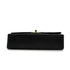 VINTAGE CHANEL CLASSIC FLAP MEDIUM CHAIN SHOULDER BAG BLACK LAMB SKIN GOLD HARDWARE 90340385