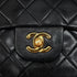 VINTAGE CHANEL CLASSIC FLAP MEDIUM CHAIN SHOULDER BAG BLACK LAMB SKIN GOLD HARDWARE 90340385
