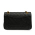 VINTAGE CHANEL CLASSIC FLAP MEDIUM CHAIN SHOULDER BAG BLACK LAMB SKIN GOLD HARDWARE 90340460