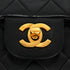 VINTAGE CHANEL CLASSIC FLAP MEDIUM CHAIN SHOULDER BAG BLACK LAMB SKIN GOLD HARDWARE 90340460
