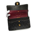 VINTAGE CHANEL CLASSIC FLAP MEDIUM CHAIN SHOULDER BAG BLACK LAMB SKIN GOLD HARDWARE 90340460
