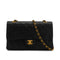 VINTAGE CHANEL CLASSIC FLAP MEDIUM CHAIN SHOULDER BAG BLACK LAMB SKIN GOLD HARDWARE 90340503