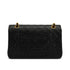 VINTAGE CHANEL CLASSIC FLAP MEDIUM CHAIN SHOULDER BAG BLACK LAMB SKIN GOLD HARDWARE 90340503
