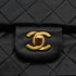 VINTAGE CHANEL CLASSIC FLAP MEDIUM CHAIN SHOULDER BAG BLACK LAMB SKIN GOLD HARDWARE 90340503