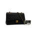 VINTAGE CHANEL CLASSIC FLAP MEDIUM CHAIN SHOULDER BAG BLACK LAMB SKIN GOLD HARDWARE 90340508