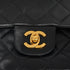 VINTAGE CHANEL CLASSIC FLAP MEDIUM CHAIN SHOULDER BAG BLACK LAMB SKIN GOLD HARDWARE 90340508