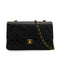 VINTAGE CHANEL CLASSIC FLAP MEDIUM CHAIN SHOULDER BAG BLACK LAMB SKIN GOLD HARDWARE 90341444