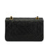 VINTAGE CHANEL CLASSIC FLAP MEDIUM CHAIN SHOULDER BAG BLACK LAMB SKIN GOLD HARDWARE 90341447