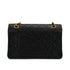 VINTAGE CHANEL CLASSIC FLAP MEDIUM CHAIN SHOULDER BAG BLACK LAMB SKIN GOLD HARDWARE 90341453