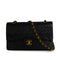 VINTAGE CHANEL CLASSIC FLAP MEDIUM CHAIN SHOULDER BAG BLACK LAMB SKIN GOLD HARDWARE 90341823