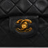VINTAGE CHANEL CLASSIC FLAP MEDIUM CHAIN SHOULDER BAG BLACK LAMB SKIN GOLD HARDWARE 90341823