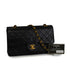 VINTAGE CHANEL CLASSIC FLAP MEDIUM CHAIN SHOULDER BAG BLACK LAMB SKIN GOLD HARDWARE 90341823